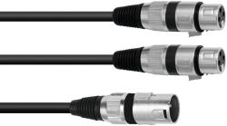 Omnitronic XLR(M)/2xXLR(F) 1.5m Black