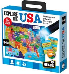 Headu - Joc STEM explorati Statele Unite ale Americii cu lanterna inclusa 5-10 ani (HE57939) - ookee