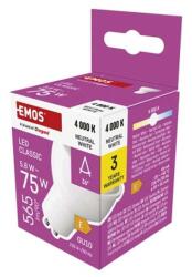 EMOS LED izzó Classic MR16 / GU10 / 5, 8 W (75 W) / 565 lm / Természetes fehér