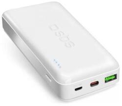 SBS Powerbank SBS TTBB20000PD20W 20000 mAh 20W Power Delivery z MicroUSB, USB-C, USB-A - fehér (8018417344978)