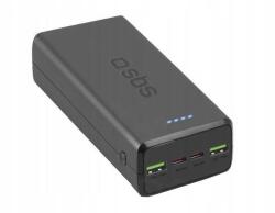 SBS Powerbank SBS TTBB30000PD20K 30000 mAh 2 x USB-C 2 x USB-A - fekete (8018417435775)