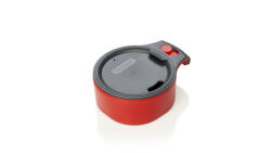 humangear CupCUP Túrabögre 2in1 integrált extra pohárral és fedéllel szénpiros színben
