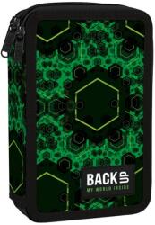DERFORM BackUp kétrekeszes, emeletes tolltartó, felszereléssel, kaleidoszkóp zöld