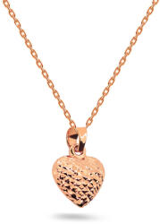 Heratis Forever Szív medál gravírozott és sima oldallal, rosé arany 14K IZ31504R