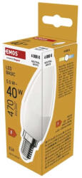EMOS ZL3F23 LED izzó Basic gyertya / E14 / 5, 5W (40W) / 470lm / Meleg fehér (EMOS-ZL3F23)