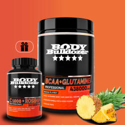 BodyBulldozer BCAA+Glutamine 500 g + C 1000+Rosehip 30 tabl - BodyBulldozer