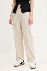 Abercrombie & Fitch lennadrág női, bézs, magas derekú széles, KI156-5129 - bézs S