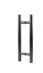 Sauna Special Rúdfogantyú pár, 32*450mm, fekete, krómacél, 8-12mm üveglapokhoz,