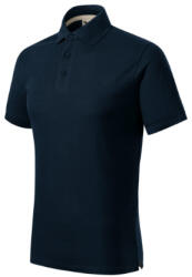 MALFINI 234 Prime galléros póló tengerészkék színben (GOTS) (2340217)