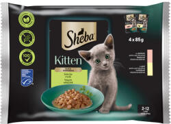 Sheba Kitten Vegyes választék Mártásban Alutasakos macskaeledel 4x85g DJ14M/FD54P