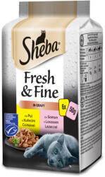 Sheba Mini 6x50g Csirke+Lazac alutasakos macskaeledel - tenyesztoitap