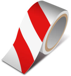 Handy Veszélyt jelző ragasztószalag - piros / fehér - 50 mm x 33 m (11078B) - hobasec