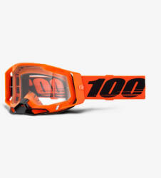 100% Racecraft2 Neon Narancs szemüveg viztiszta lencsével (50009-00036)