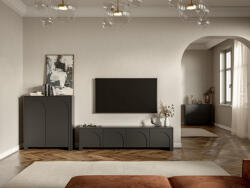  Magas komód 2 ajtós fekete színben - ARCO AR05 (wipPUARKW20CCCCK05020)