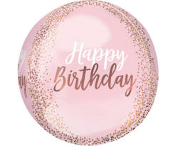 anagram Fólia gömb lufi 16" 40cm Orbz, Happy Birthday (LUFI201483)