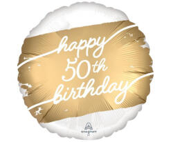 anagram Szám, Számos fólia lufi 18" 45cm - 50-es lufi, Happy Birthday 50 (LUFI714406)