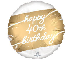 anagram Szám, Számos fólia lufi 18" 45cm - 40-es lufi, Happy Birthday 40 (LUFI674780)