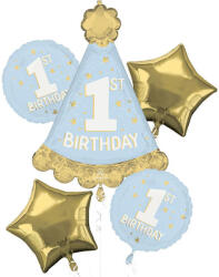  Héliumos luficsokor 1. szülinapra, Boy - INGYENES GLS szállítással (LUFI339919)