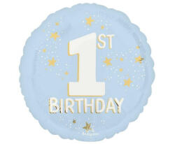 anagram Szám, Számos lufi 18" 45cm - 1-es lufi, Happy 1st Birthday (LUFI460951)