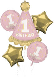  Héliumos luficsokor 1. szülinapra, Girl - INGYENES GLS szállítással (LUFI292179)