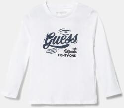 GUESS gyerek pamut hosszú ujjú felső fehér, nyomott mintás, N5RI17 K8HM4 - fehér 122-125