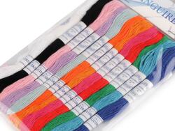 Languiren Textiles Mouline hímzőcérna készlet, 12 szín, 8m, 290984, mix2