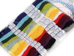 Languiren Textiles Mouline hímzőcérna készlet, 12 szín, 8m, 290984, mix3