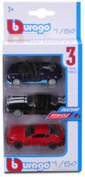 Bburago 1/64 autók, 3 db/csomag