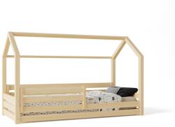 Házikó ágy prémium fiókkal ágy méret: 120 x 200 cm, fiók, lábak: lábak nélkül, Leesésgátlók: mindkettő