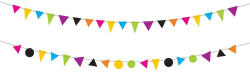 PartyDeco Színes zászlófüzér