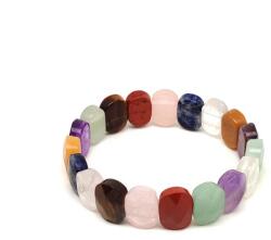 R. M. ékszer Vegyes faz. ovál téglalap karkötő 14-15x10-11mm (059973)