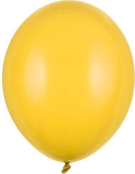 PartyDeco Sötét sárga latex lufi 27 cm, 10 db