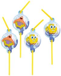 Amscan Sponge Bob sárga szívószálak