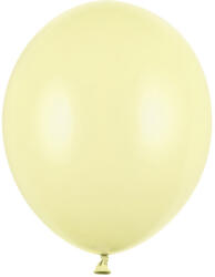 PartyDeco Világossárga latex léggömbök 27 cm, 10 db