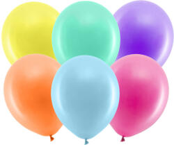 PartyDeco Latex léggömbök 23 cm pasztell, vegyes, 10 db