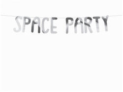 PartyDeco Ezüst Space Party girland