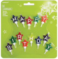 Amscan Mini csillag gyertyák - Happy Birthday