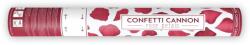 PartyDeco Piros rózsás konfetti kilövő, 40 cm