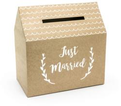 PartyDeco Esküvői ajándékdoboz - Just Married