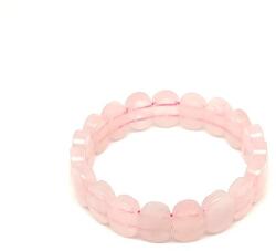 R. M. ékszer Rózsakvarc fazettált ovális karkötő 14-14, 5x10mm (059935)