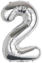 Party World Fóliás lufi - 2-es ezüst szám