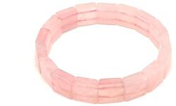 R. M. ékszer Rózsakvarc fazettált négyzet karkötő 11, 5x5, 5-6mm (059937)