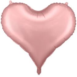 PartyDeco Rózsaszín szív fólia léggömb