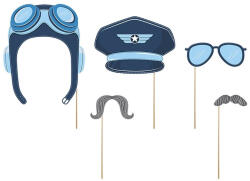 PartyDeco Parti fényképezős pálcikák - Pilot