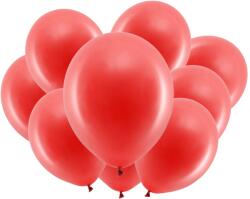 PartyDeco Pasztell piros latex lufik 30 cm 10 db