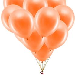 PartyDeco Metálszínű narancssárga latex lufi 30 cm 100 db