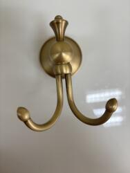 Sanitary ware Закачалка за баня Париж, с две куки бронз, ретро стил