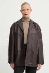 2NDDAY bőrmellény Harrison barna, sima, oversize, 2251515672 - barna 38