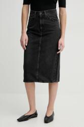 Levi's farmer szoknya HR BACK SLIT SKIRT szürke, midi, ceruza fazonú, 001VH - szürke 27