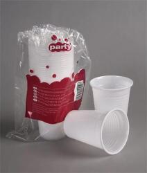 Műanyag pohár, 2 dl, 20 db, Party , fehér (1020001200) - tabexpress